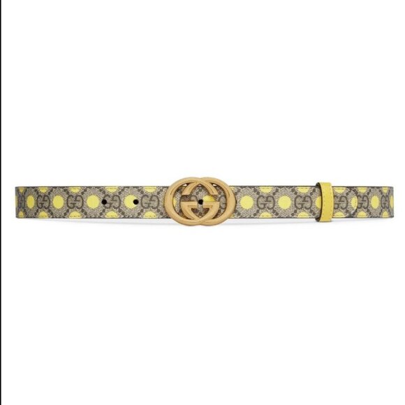 NWT Gucci interlocking GG polka-dots GG print belt - size 80-32 - Picture 2 of 10